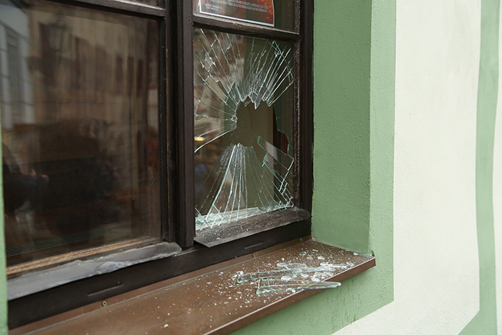A2B Glass are able to board up broken windows while they are being repaired in Evesham.